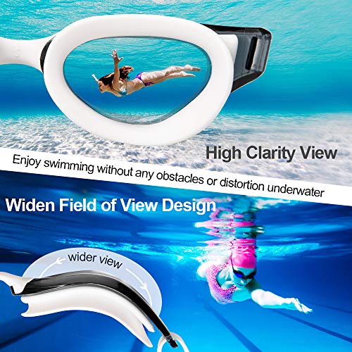 Óculos de natação Copozz, óculos de natação sem vazamento para homens adultos, mulheres, jovens, ant