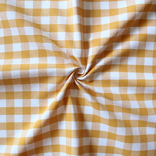 Image of AIRWILL Cotton Checkered Pattern 4 Seater Table Cloth Pack of 1 pc (Yellow)
