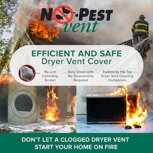 No-Pest Vent, 4 Inch Soffit Vent Cover, Great for Bathroom or Dryer Vent Cover, Patented Dual Door Design Prevents Birds and Back Drafts, Highest Efficiency Soffit Exhaust Vents on the Market (White) by no-pest vent - Image 5