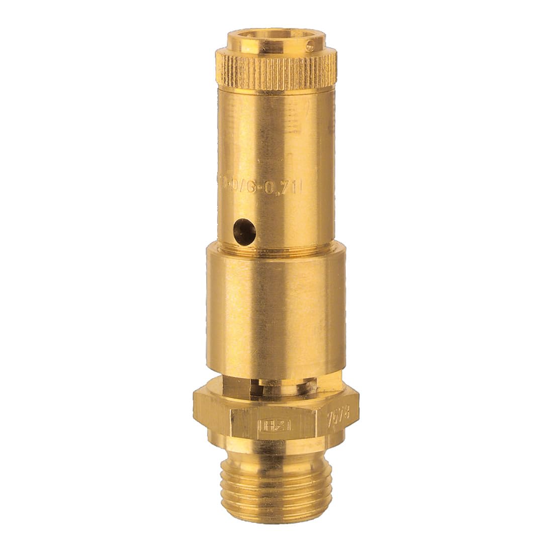 RIEGLER 104582-227.55-8,0 Sicherheitsventil DN 10, Messing, G 1/2, Ansprechdruck 8 bar, 1Stk