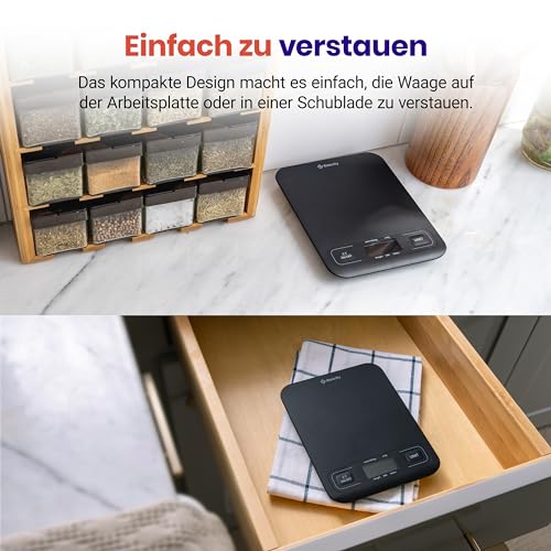 Etekcity Küchenwaage Digital 1g Genau, Waage Küche mit Tasten, Meal Prep – Ansicht 6