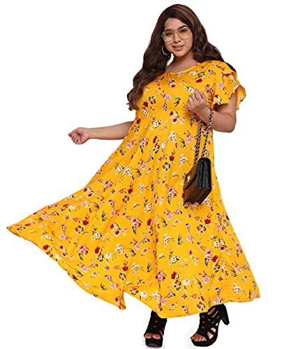 Image of OOMPH! Women's Western & Fusion wear Crepe A-Line Maxi Dress - mdfoil