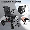 2026 New Electric Wheelchairs for Adults Lightweight Foldable with Large Footrest, Lightweight Foldable Motorized Wheelchair, 15-Mile Range 500W Motor Portable Elderly Wheelchair