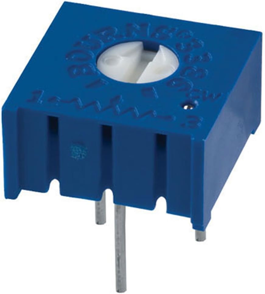 Spectrol 3386F-1-203/63M/72PMR Square Cermet Trimmer Potentiometer, 20k Ohm, Single Turn, 1/2 Watt, 0.375" L x 0.375" W x 0.19" H (Pack of 10)