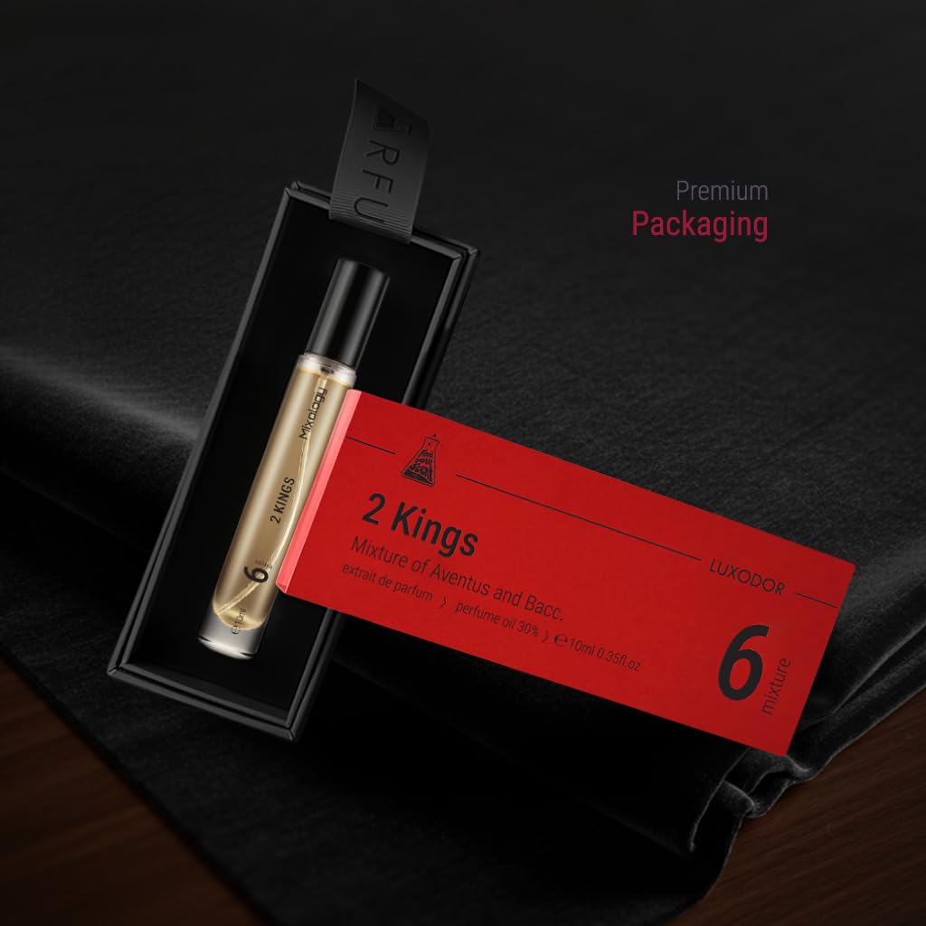 Two Kings Mixology Eau de Parfum - Mixture of B.acarat and Aventus, Unisex Perfume 0.34 Fl Oz (10ml) - Image 3