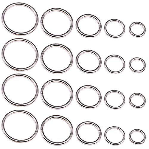 Yixi-Sbest 50 Pcs Sliver Assorted Multi-Purpose Metal O Ring For Hardware Bags Ring Hand Diy Accessories - 13Mm, 15Mm, 20Mm, 25Mm, 32Mm (O Ring) #TOP29