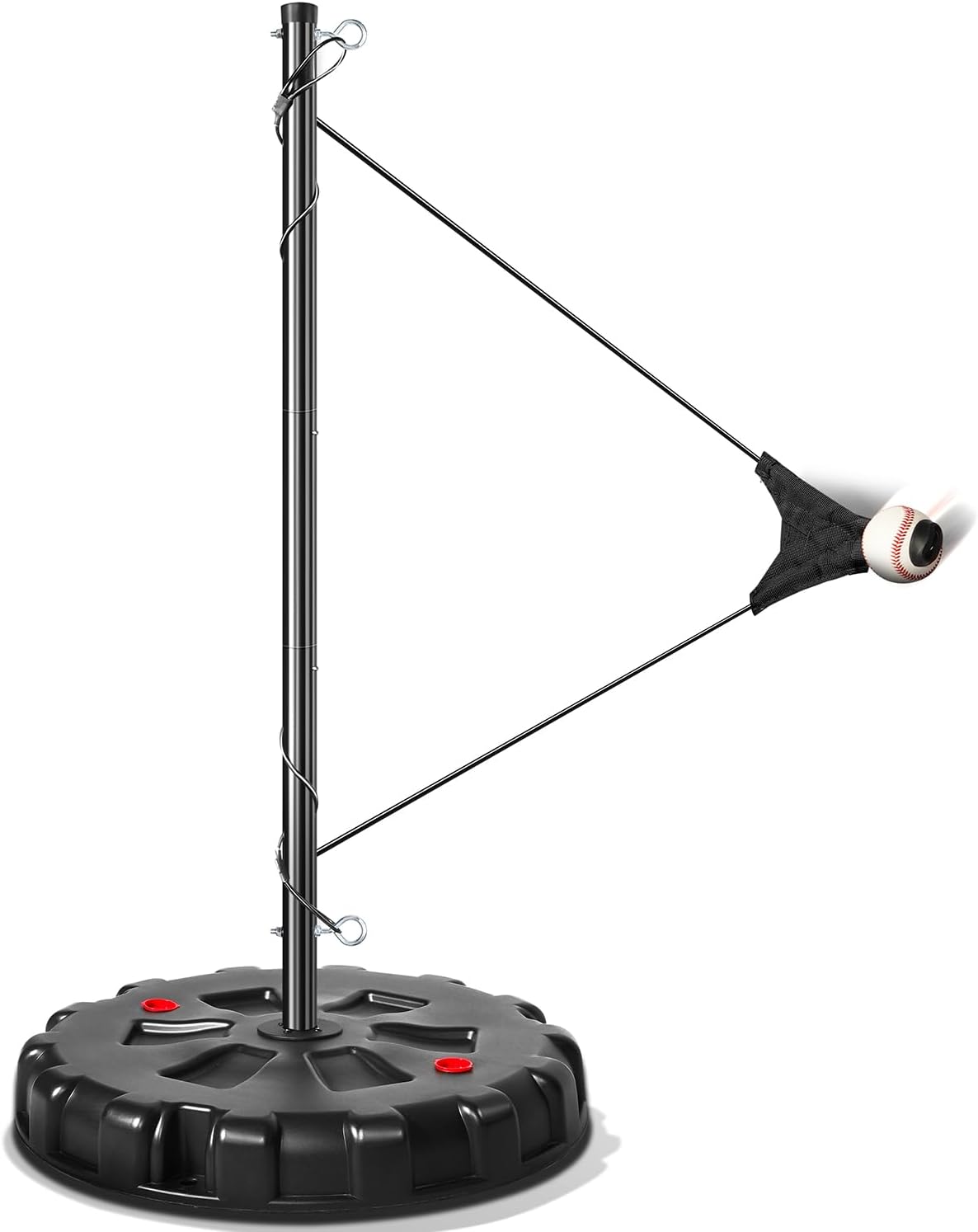 Stable Swing Trainer For Baseball&Softball,Auto-Reset Baseball Hitting Trainer With Real Ball&Stand For Indoor/Outdoor, Adjustable Softball Hitting Trainer Solo Practice Improve Power,Speed,Accuracy