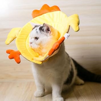 Meri Shop Dog Cat Comfy Pet Neck Protective Collar Cloth Cover Anti-Bite Protector S