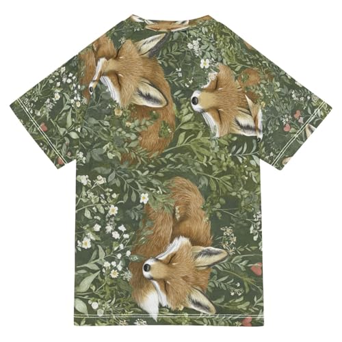 Boys Short Sleeve T-Shirts Fox Real Animal Rashguard Kids Swim Shirts Sun UPF 50+ Multicoloured2