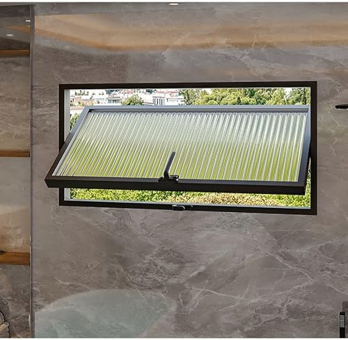360° Rotating Aluminum Alloy Bathroom Window - WxH 70x30cm, Modern Design for Optimal Daylight & Ventilation, Perfect for Home Renovation & Airflow Enhancement