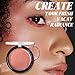 UCANBE Face & Body Cream Bronzer, Natural Coral Warm Sun-Kissed Glow Blusher, Buildable Blendable for Long Lasting Radiant Glow, Luminous Bronzing Highlighting Multi-Use Makeup Palette