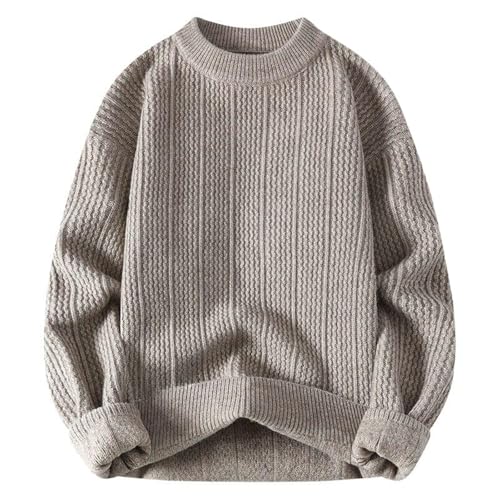Men's Sweater Round Neck Knit Pullover Casual Long Sleeve Fall Winter Top for Men4