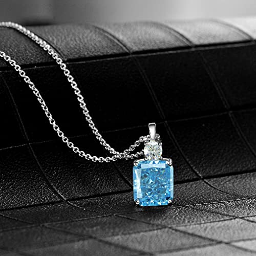 Colgar de aguamarina de plata regalo romántico de joyería para bodas y mujer