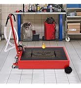 LOHISHILO Oil Drain Pan 20 Gallon Electric Oil Drain Pan with 110V Pump 2800r/min & 8 Ft Hose, Oi...