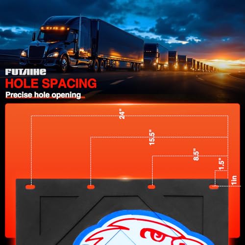 Image of American Eagle Mud Flaps for Semi Trucks PVC Polymer Tractor Trailer Heavy Duty Rubber Mudflaps Splash Guard, 24 x 30Inch, 2PCS