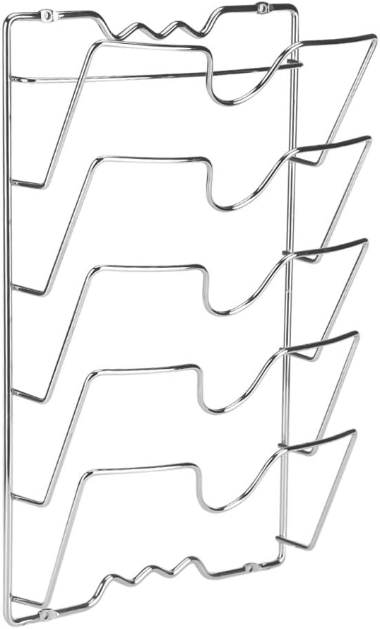 EBTOOLS Pan Lid Rack, Wall or Door Mounted Pan Lid Holder Stainless Steel Pot Lid Organizer Saucepan Tray Holder