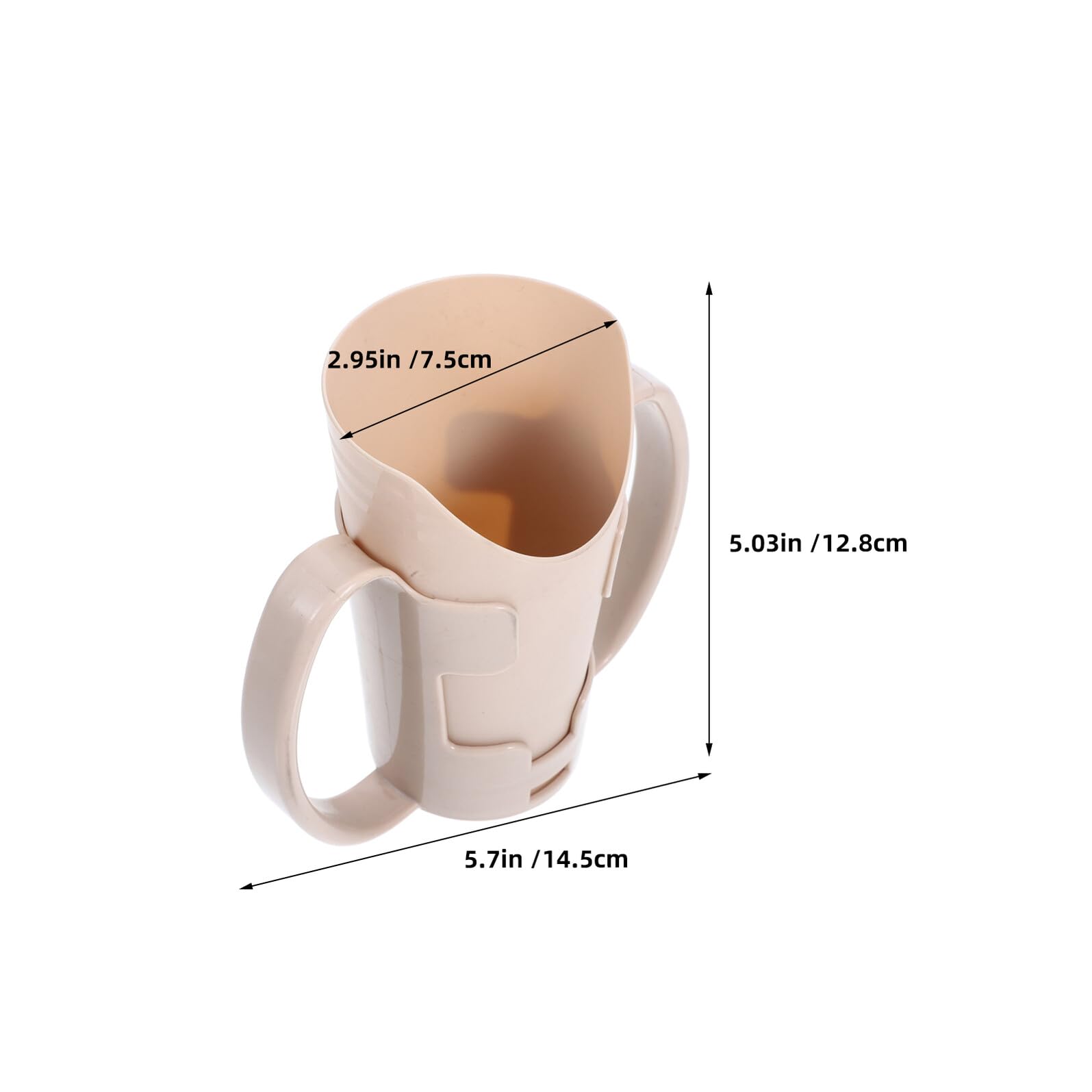 2piezas Taza para Beber para Lactancia Vasos con Recorte de Molde Nariz y Asas Vaso de Plástico para Bebidas para Adultos Mayores para Rehabilitación de Terapia Hospitalaria Taza