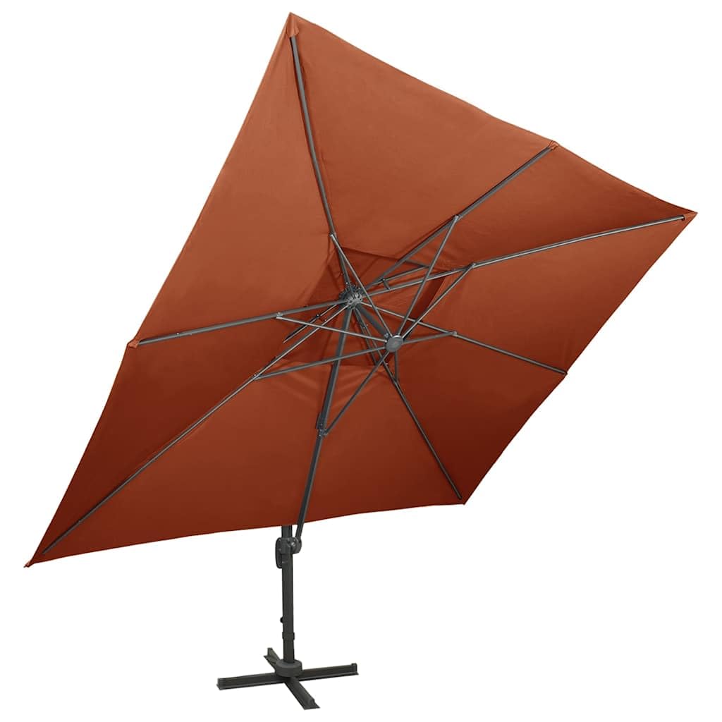 Parasol przeciwsłoneczny 400 x 300 cm, jasnoniebieski z korbą