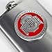 Heritage Pewter Ohio State Flask | 8 Ounce Liquor Flask Container - Stainless Steel | Intricately Crafted Metal Pewter Alma Mater Inlay