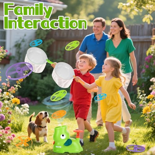 Muyohix Outdoor Spiele für Kinder Outdoor Spielzeug ab 3 4 5 6 7 8 Jahre Junge Mädchen, Fliegende Untertassen Launcher Spiel-Zeug, Propeller Spielzeug Kinder ab 3-10 Jahre, Geschenke für Kind-er