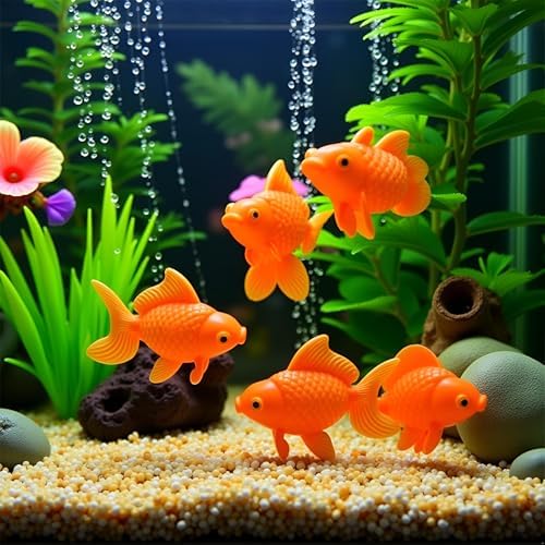 10Pcs Orange Floating Aquarium Fish Tank Decorations