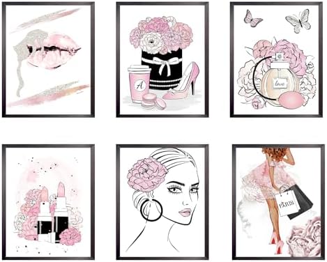 Pink Wall Art – 6 Pieces Pink Wall Decor for Bedroom, Preppy Room Decor, Cute Art Prints for Teen Girls Bedroom Decor Pink Wall Art – 6 Pieces Pink Wall Decor for Bedroom, Preppy Room Decor, Cute Art Prints for Teen Girls Bedroom Decor