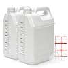 2 Pcs 1 Gallon Plastic Jugs with Leakproof Lids Square Empty Water Containers Hdpe Carboy Jar for Automotive Used Oil Container & Liquid Storage