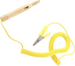 Circuito de automóvil Tester de voltaje de voltaje de voltaje Amarillo 6V 12V 24V DC Cable de espiral Safe y fácil de usar para la prueba del vehículo