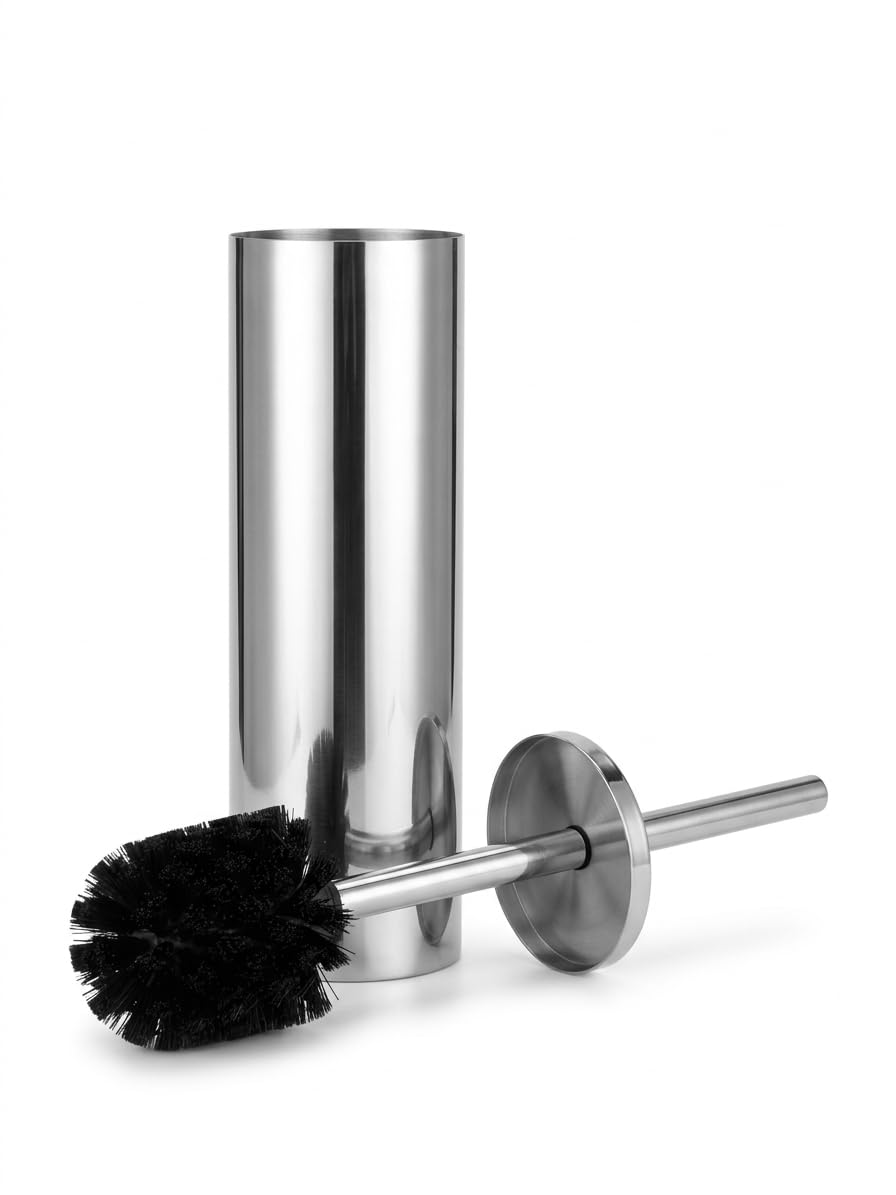 JVD - Le Balai Brosse WC avec Support Mural INOX 304 Brillant Design Premium pour sanitaires Professionnels. - Matériel Professionnel