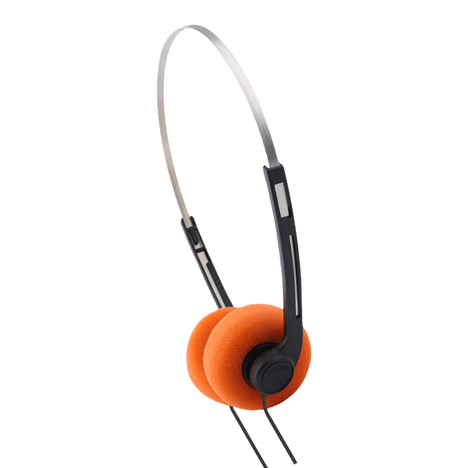 3.5mm Wire Plug Vintage Adjustable Headband for Music Player Computer Corded Headphone for Travel Outdoor Lightweight Headphone