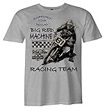 hells angels support  Hells Angels WorldWide Support Store / Big Red Machine World - Hells Angels Support81Racing Vintage Racing Team T-Shirt, Grau L