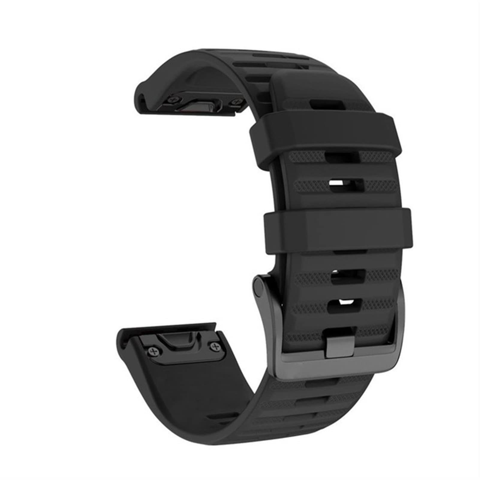CZKE For Garmin Fenix 6S 6 6X Pro 5S 5 5X Plus Easy fit Silicone watchband Quick Release 20 22 26mm for Fenix 3HR fashion wrist strap (Color : Black, Size : 26mm Fenix 3 3HR)