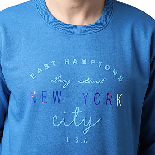 Image of Mack Jonney Fleece Round Neck Printed Sweatshirt for Men (Pack of 2)-SW 45 OLV 49 Sky 02-P