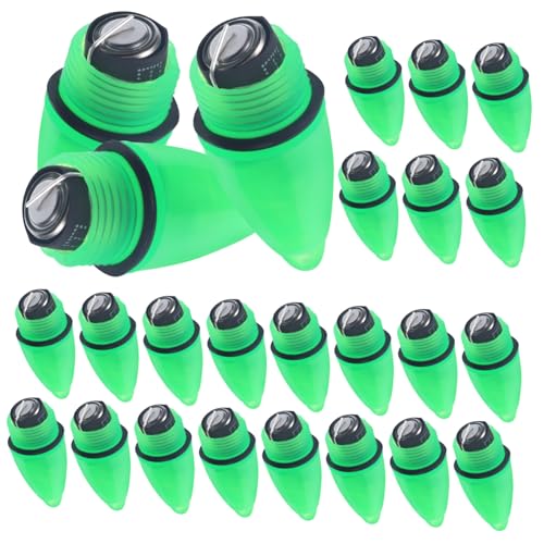 Mikikit 25Pcs LED Fishing Lights Underwater Fishing Alarm Lamps for Night Fishing Compact and Durable Signal Lights for Outdoor Activities Sensitive Bite Indicator
