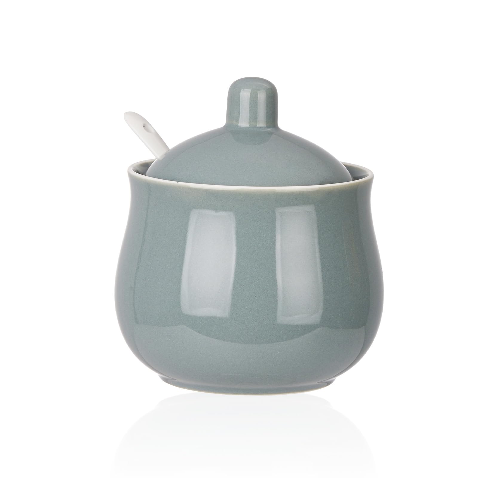 CHILDIKE 12 OZ Ceramic Sugar Bowl with Lid and Spoon