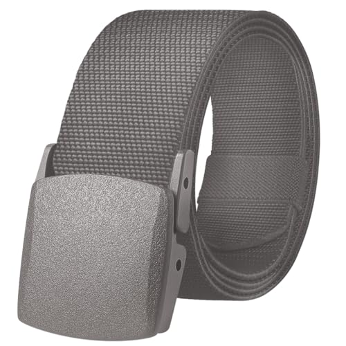 TECEUM Belt – Gray B2 M – Heavy-Duty, Work, Hiking, Rigger, EDC Men’s Belts – Quick-Release – Nylon Web