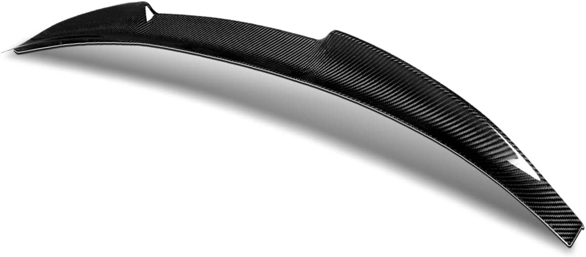 Auto Dynasty V-Style Rear Car Trunk Lid Spoiler Compatible with Audi A5 / A5 Quattro S5 Coupe 2017-2021, Glossy Black, Carbon Fiber