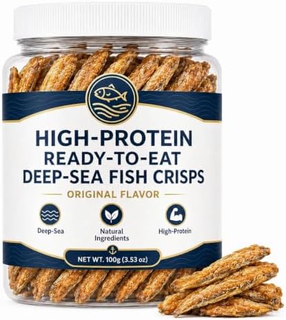 Deep Sea Yellow Croaker Fish Crisps Snack, Original Flavor 3.5 Oz (100g) - 1