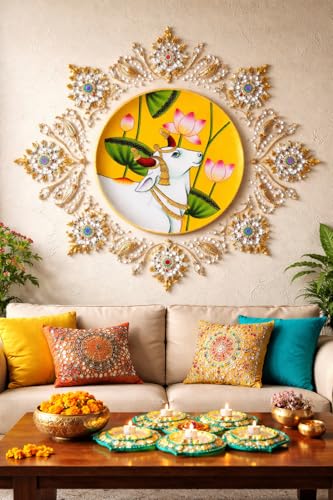 Image of Mandala Art madhuani lippan Art Materials DIY kit with 4 premarked lippan MDF Board Decorative Mirrors dot Mandala Tool lippan Art kit for Kids Adults wall Decoration for Home Decor