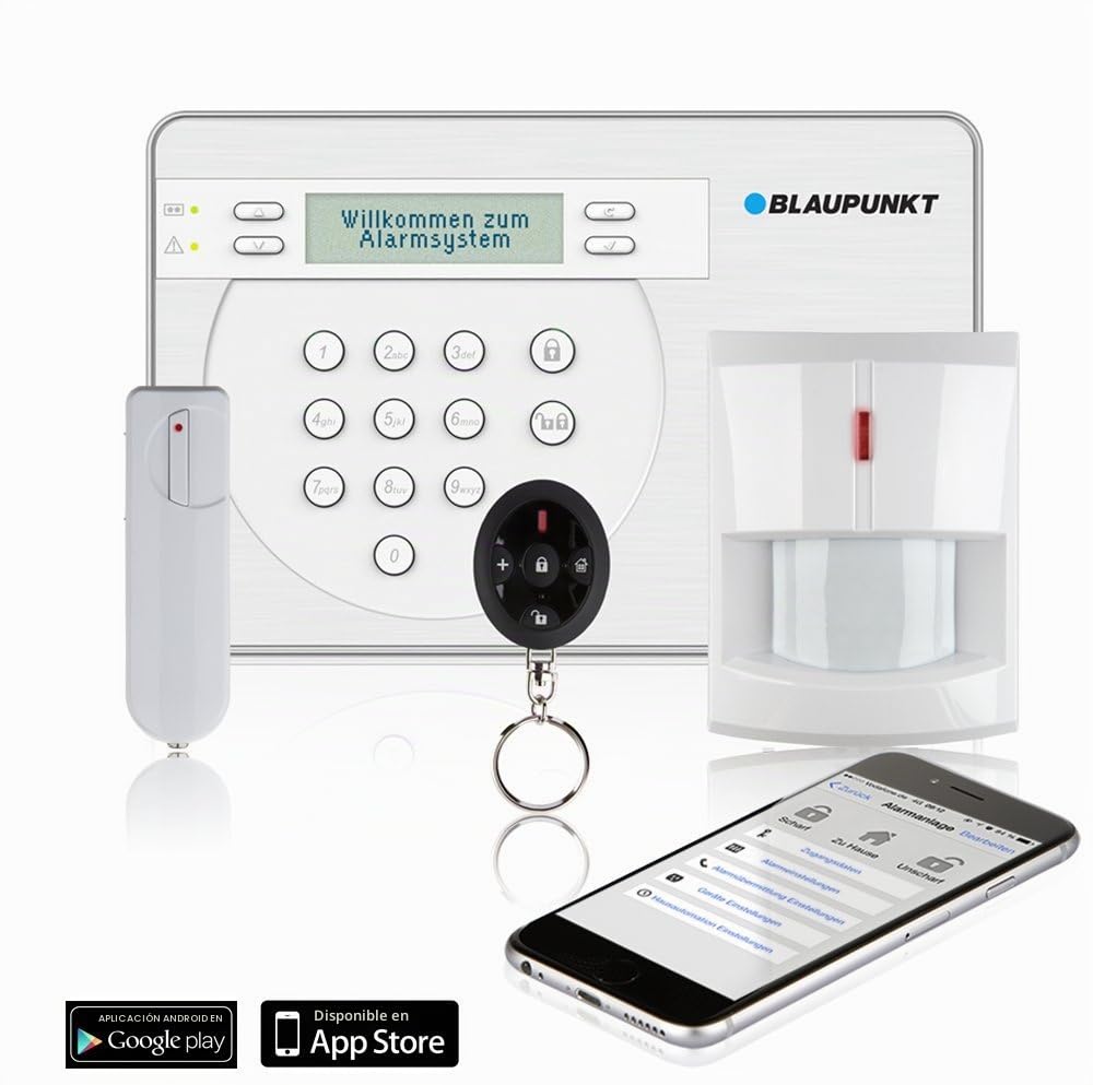 Blaupunkt SA2900R Sistema de Alarma para el hogar sin cuota mensual e inalámbrico con mando control remoto.