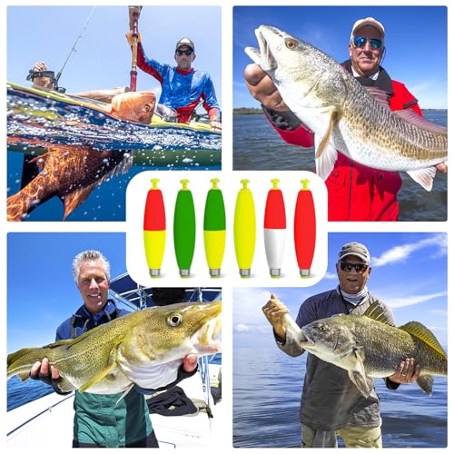 YOTO Weighted Fishing Bobbers丨Snap-On Peg Floats丨EVA Foam Spring Fishing Corks for Crappie Panfish Catfish丨1.5in-2in-3in - Thumbnail 7