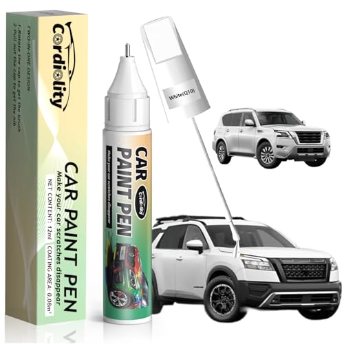 Image of Q10 White Touch Up Paint for Nissan, Color Accurate Car Paint Scratch Repair Pen, Quick & Easy Fix Automotive Chips and Nicks