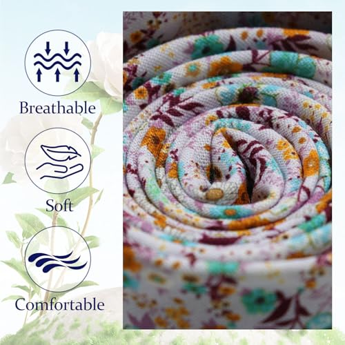 Image of Floral Ties Skinny Tie for Men, Cotton Mens Neckties for Weddings | 2.56'', floral, slim, soft and comfortable, men's neckties for casual, business, party, daily, dating