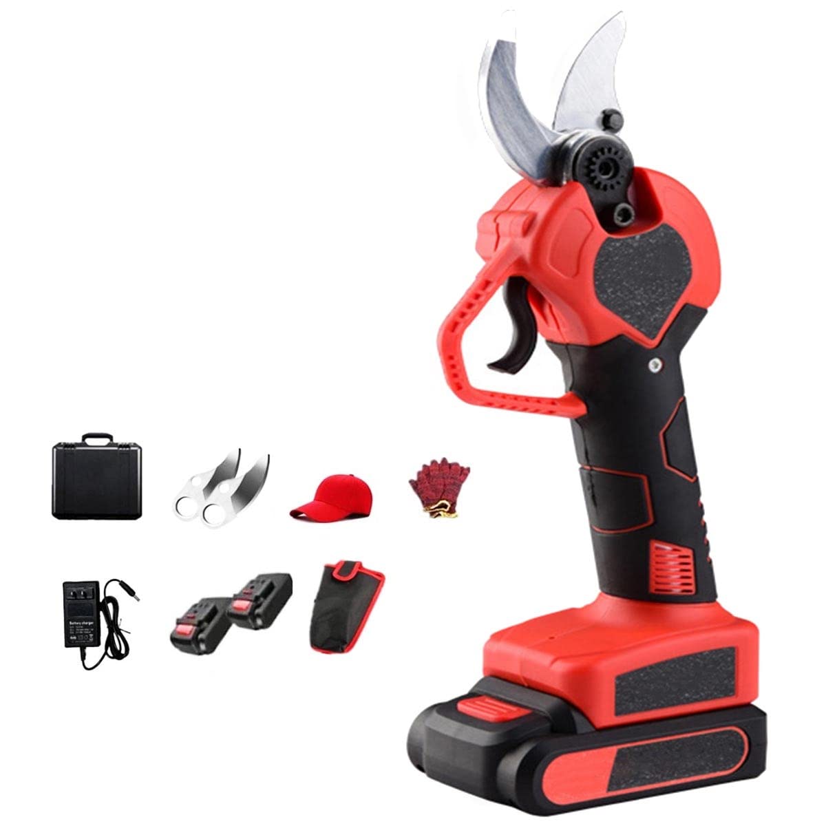 Amazon | 電気剪定ばさみ 40 mm 替え刃付 ポータブル充電式園芸剪定鋏