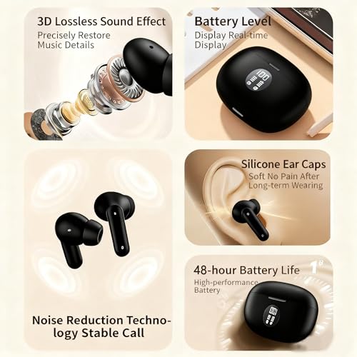 Buy 1 Get 1 Free Wireless Bluetooth Noise-Canceling Earbuds - $8.89 for 2