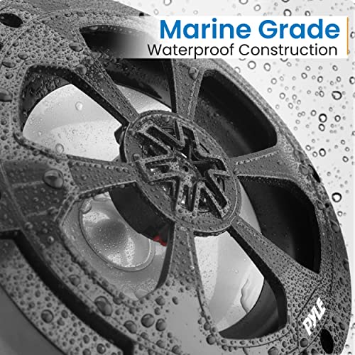 Image of Pyle 6.5 inch Marine Speakers, 2-way Coaxial /Component Waterproof Speakers, 240 Watt Butyl Surround Sound and Surface Mount Capability - Black Pair
