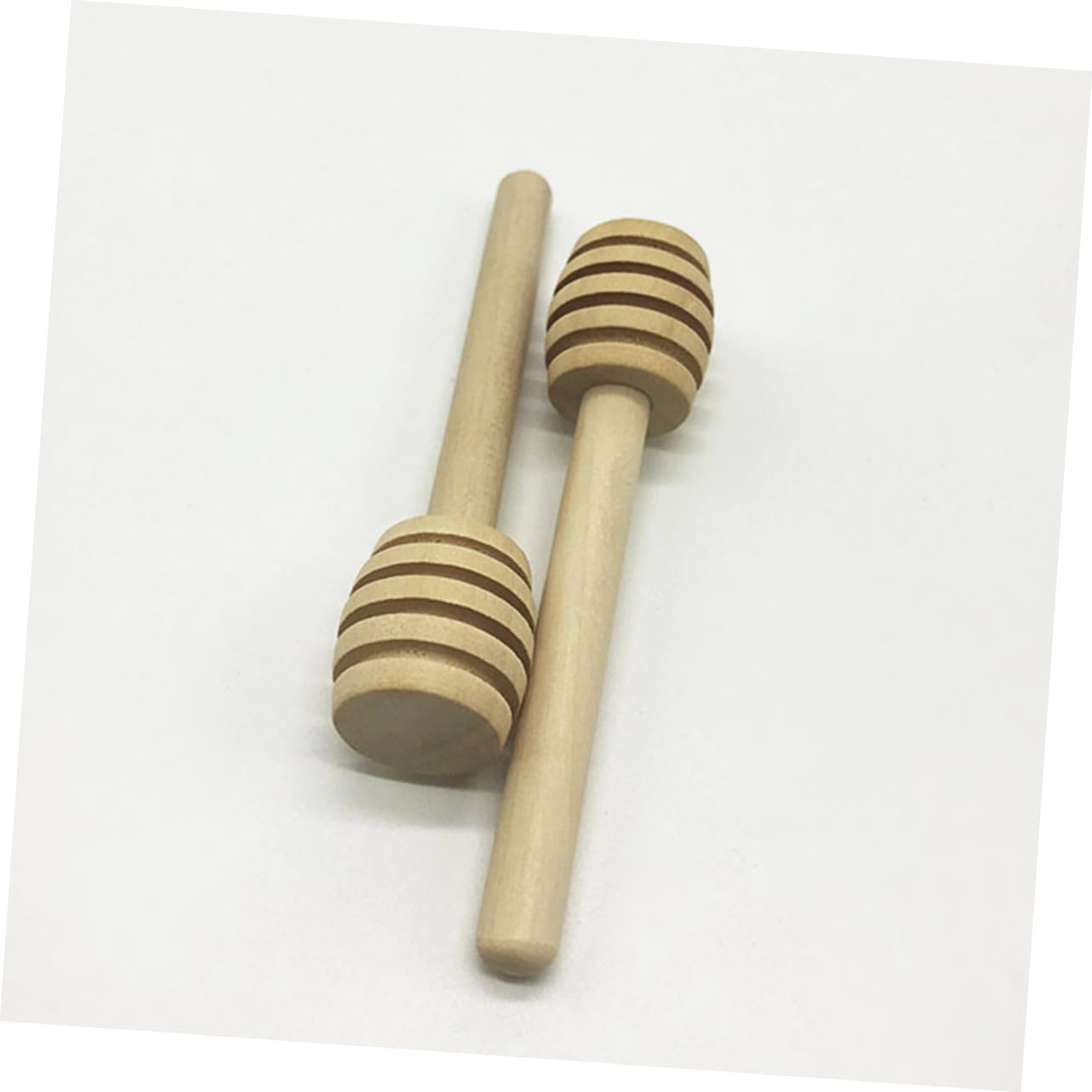 FELTECHELECTR Beekeeper's Choice: 50pcs Wooden Honey Stirrer for Honey Pot Comfortable to Hold Honey Dispenser Sticks