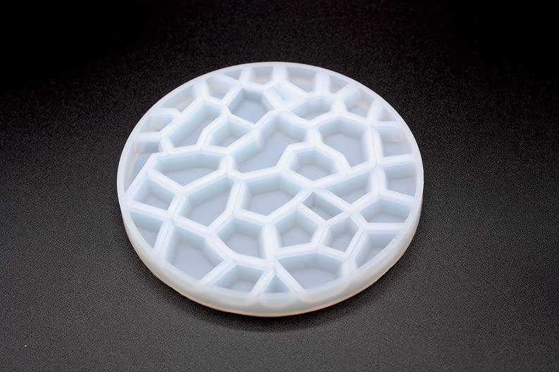 Image of SNOOGG Pack of 1 SK Round Silicone Mold for Epoxy Resin Art, DIY Casting, Making Coasters, Home Decoration, Cup Mats, and Customized Craft Projects