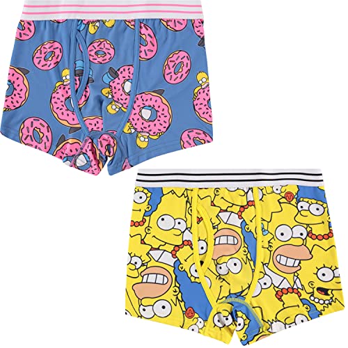 The Simpsons Mens Boxer Briefs Homer Bart Lisa Marge and Krusty The Clown - Mens 2 Pack Boxer Briefs Underwear