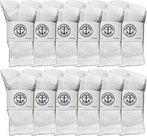 Yacht & Smith Wholesale Kids Crew Socks, Childrens Cotton Casual Crew Socks Size 4-6